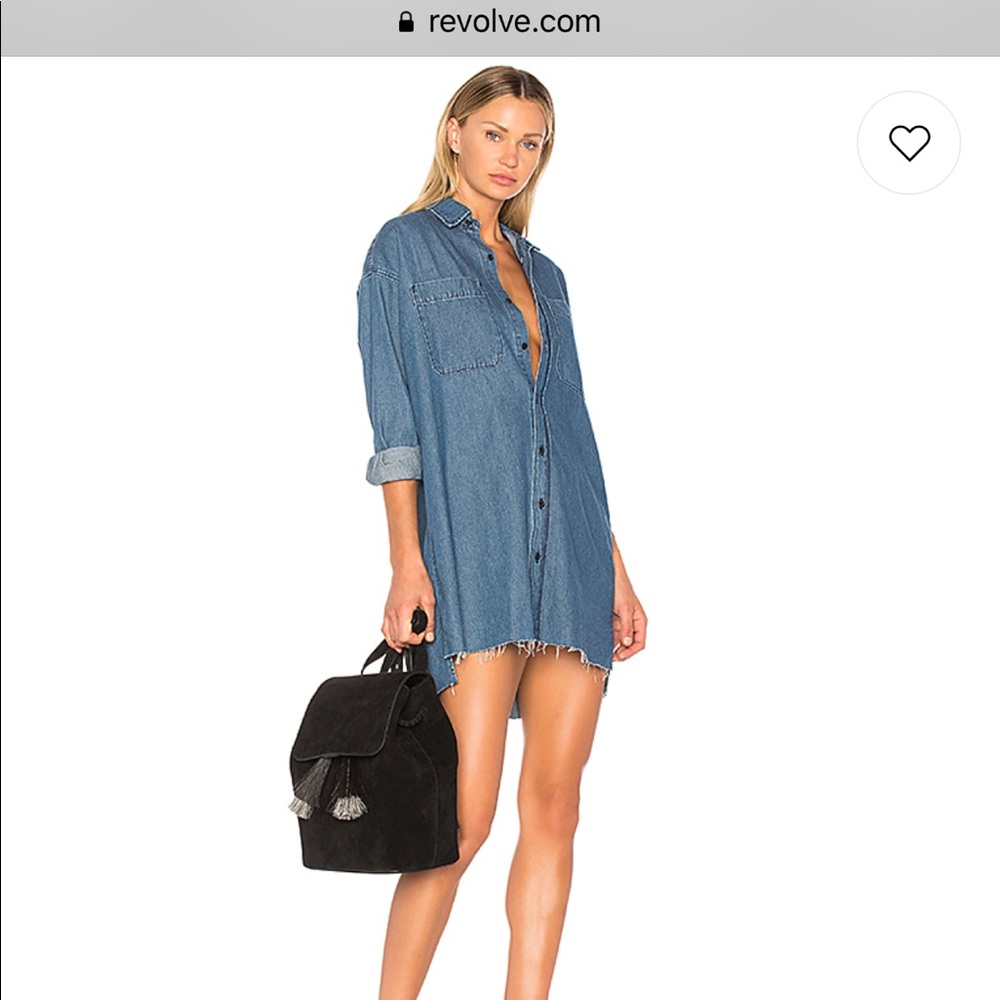 GRLFRND Denim shirt dress XS